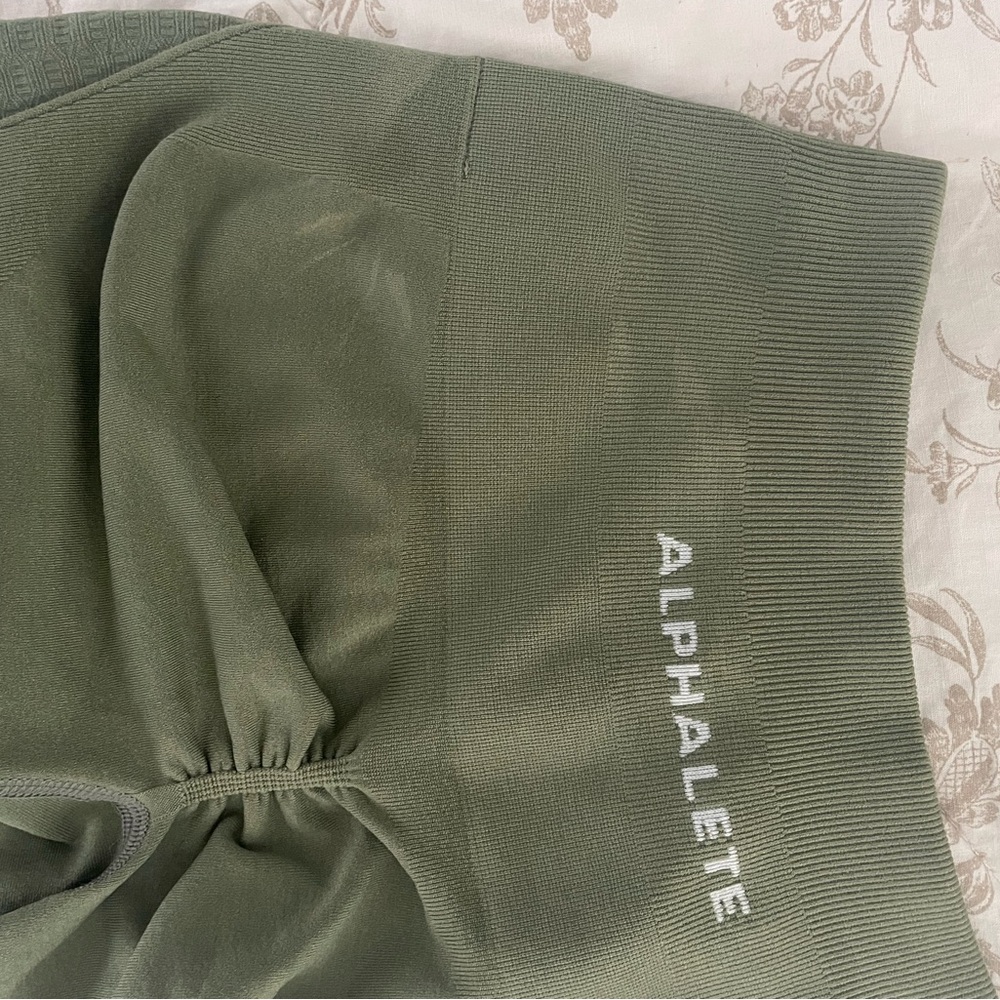 Alphalete Olive Green Shorts 5” - Picture 2 of 4